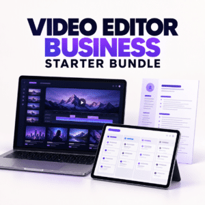 Video Editor Business Starter Bundle digital product mockup