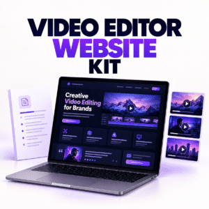 Video Editor Website Kit product mockup